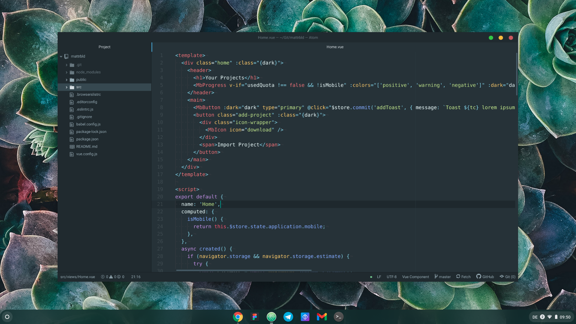 Atom running on ChromeOS